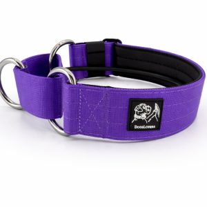 Obroża Power Collar - szeroka obroża dla psa z neoprenem fiolet